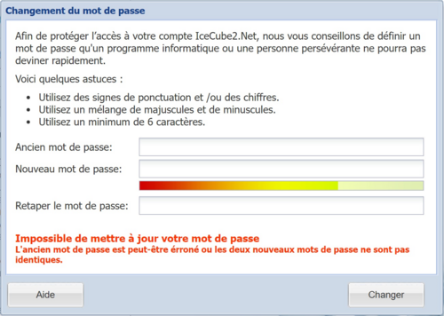 Première connexion