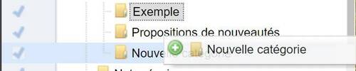 Déplacer une catégorie