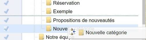 Déplacer une catégorie