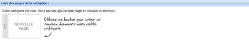 Nouvelle page depuis une catégorie vide