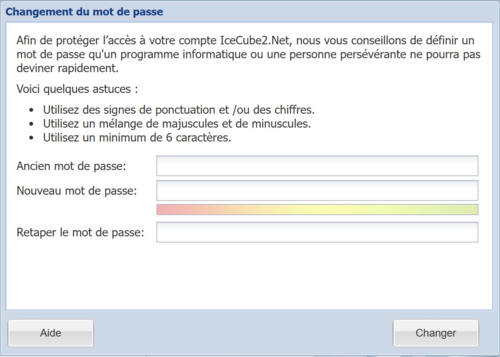 Première connexion