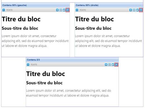 Supprimer un bloc