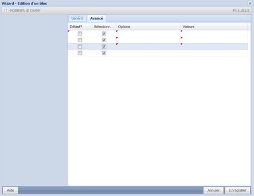 Créer une liste de pays
