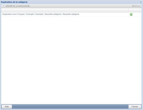 Duplication d'une catégorie
