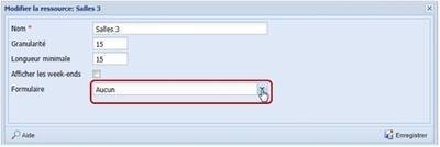 Lier le formulaire à la salle
