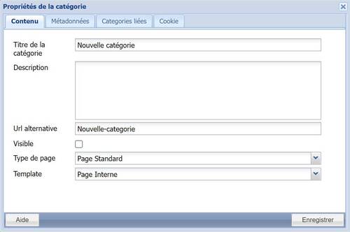 Masquer une catégorie