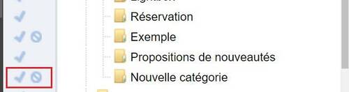 Masquer une catégorie