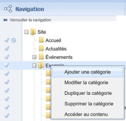 Créer une catégorie