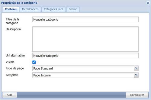 Créer une catégorie