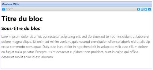 Le bloc texte